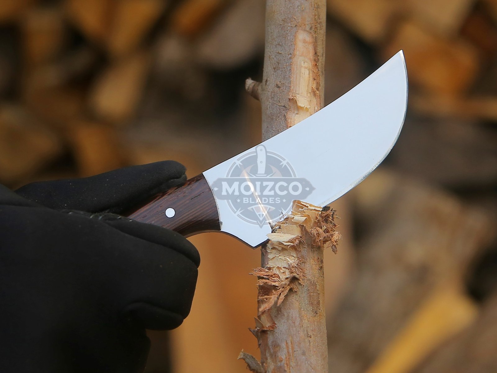 Custom 12C27 Stainless Steel Skinner Knife | Handmade Wood Handle - Image 2