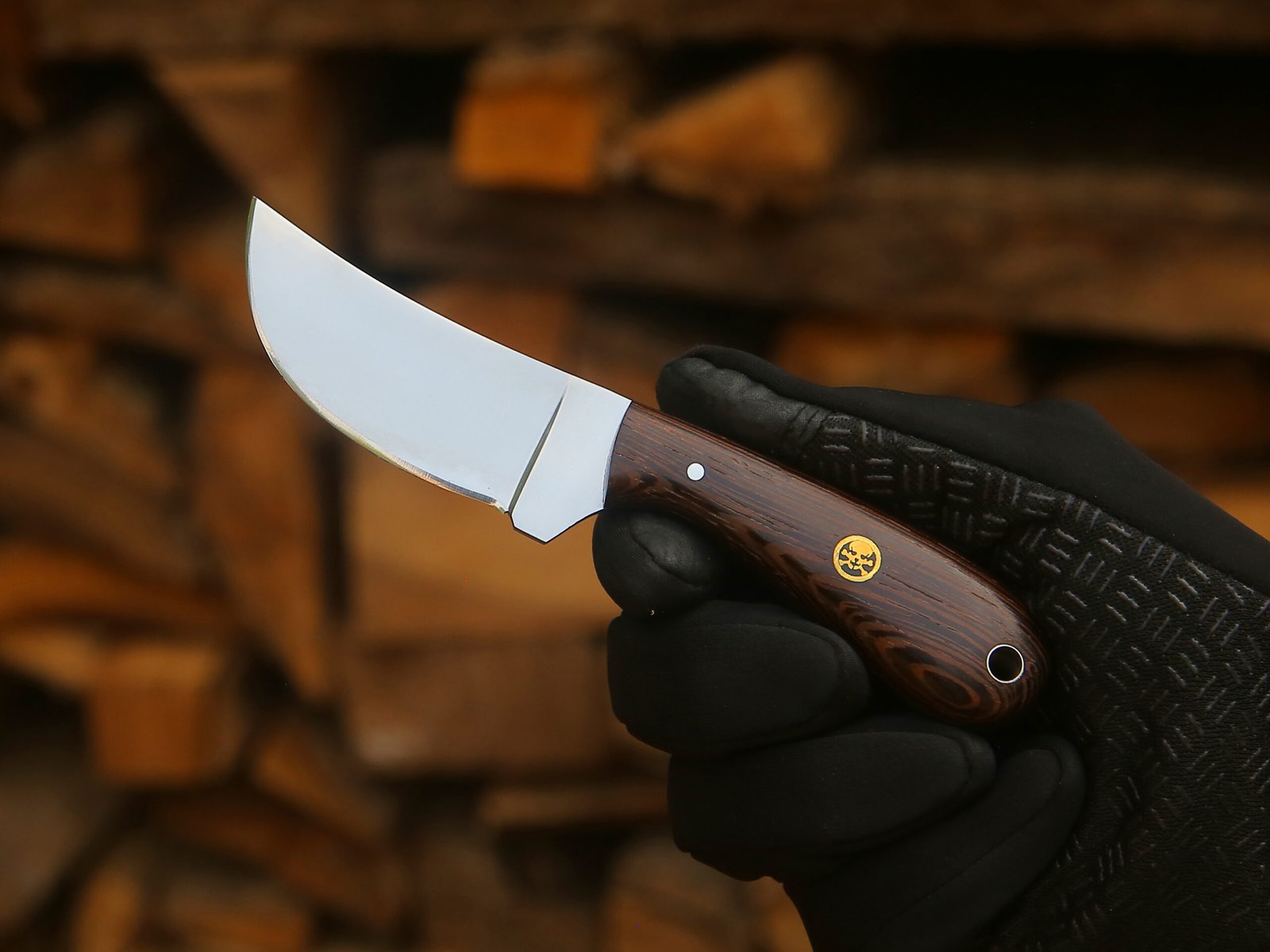 Custom 12C27 Stainless Steel Skinner Knife | Handmade Wood Handle