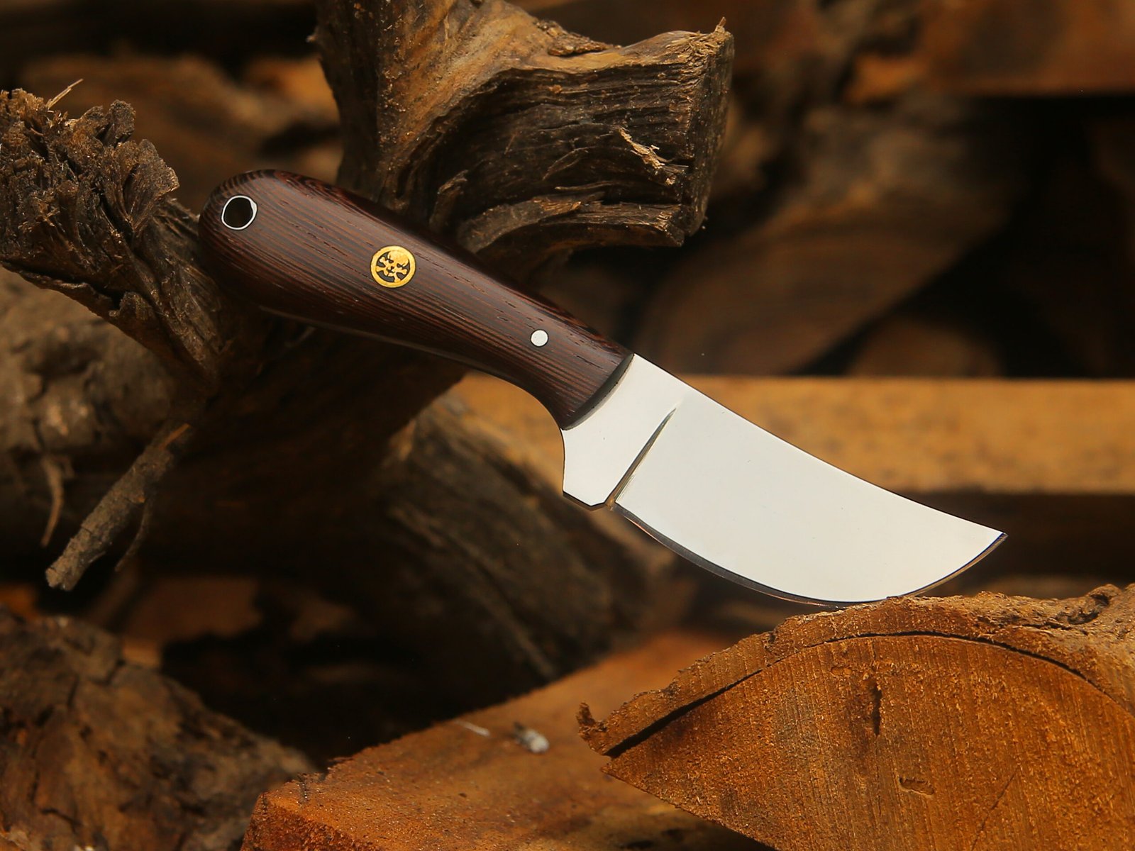 Custom 12C27 Stainless Steel Skinner Knife | Handmade Wood Handle - Image 7